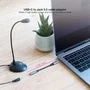 Nanocable Adaptador de Audio USB-C Macho a Jack 3.5 mm Hembra, 11 cm, Negro/Gris